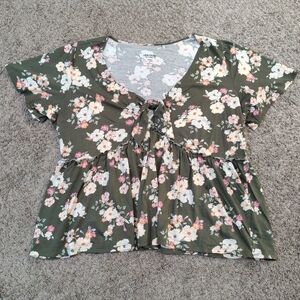 Torrid Heritage Jersey Tie-Front Babydoll Top